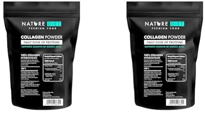 Nature Diet Kollagen Pulver 600 g | Hydrolysat | Geschmacksneutral | Kollagenpeptide | Proteinquelle (Packung mit 2)