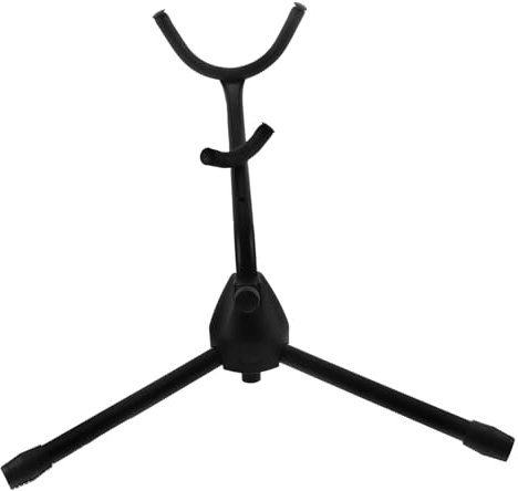 BESTonZON Saxophonständer Aus Stahl Tragbarer Rutschfester Saxophonhalter Für Tenor Und Bariton Ergonomisch Entworfen Für Zuhause Und Musikunterricht Schwarzes Dreibeinstativ Leicht Und Lang