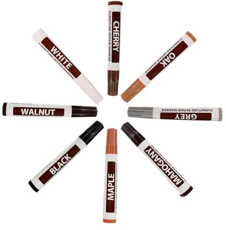 jojofuny 8stücke Holzreparaturstift Für Möbelkratzer Schnell Trocknend Tragbar Farbstift Für Holzbödenreparatur Möbelreparaturzubehör Effektive Lackreparatur