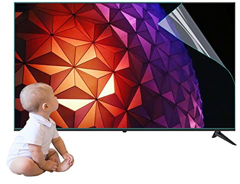 Protection d'écran de télévision， Film antireflet mat for 43-75 pouces, film filtrant anti-lumière bleue qui rend la lumière douce for LCD, LED, OLED et QLED 4K HDTV(75in1645x930mm)