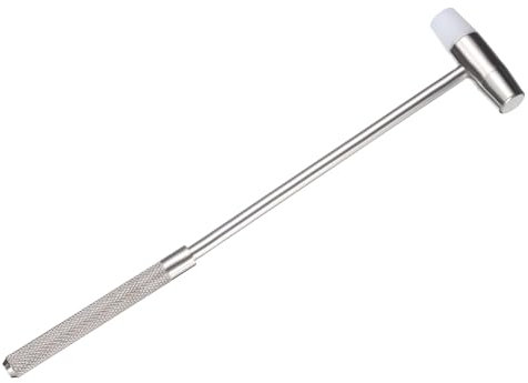uxcell Martillo pequeño de doble cabeza de 7.87 pulgadas con plástico y metal, redondo, de doble cara, mini mazo para joyería, reloj, instrumentos de afinación, manualidades