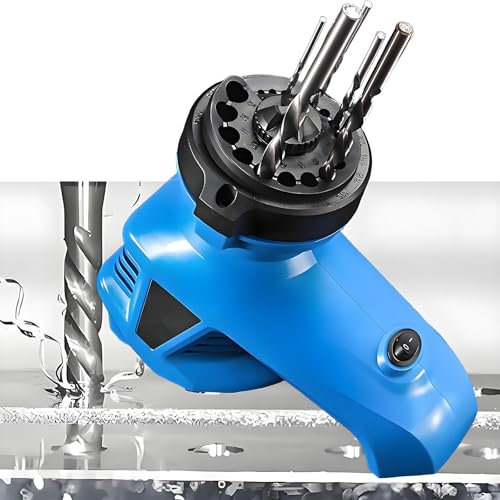 Twist Drill Bit Sharpener Grinder, Drill Bit Sharpener for All Bits(1/8''- 15/32''), Twist Drill Bit Sharpener Grinder, Portable Home Use Drill Bit Sharpener Machine, 130°