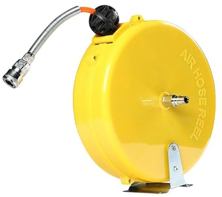 F Fityle Retractable Mini Air Hose Reel Automatic Rewind Easy to Install, Professional, Air Compressor Hose Reel for Car Repair Shop