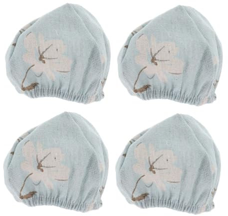 OUNONA 4pcs Breathable Cotton Linen Bread Proofing Basket Covers Reusable Cloth Bowl Covers for Sourdough Starter Jars for Home Baking and Dough Management