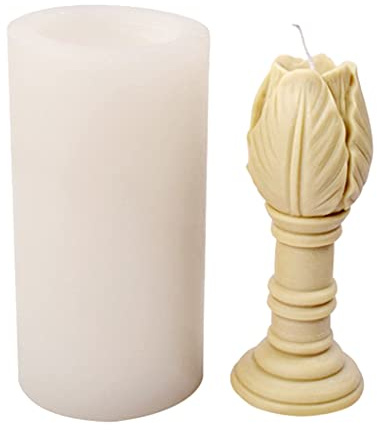 Grand moule en silicone en forme de fleur pour bougies faites à la main, décorations en plâtre, fournitures de fabrication de résine, grand moule en silicone