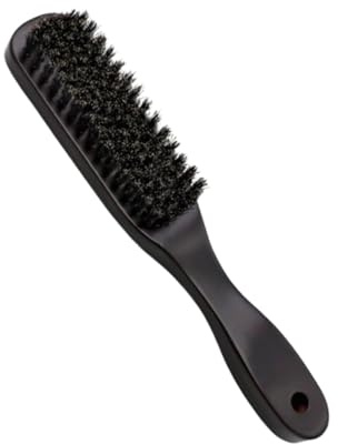 Bartkamm und Bartbürste für Herren, Schwarz für Bartreinigung und Styling | Hautfreundliche Borsten, Holz, Professionelles Design, für Bartpflege Beim Friseur und Hause, Schwarz, für Männer