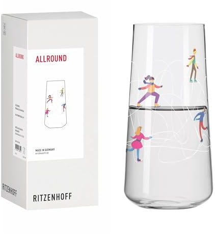 RITZENHOFF 8212002 Universalglas 600 ml, Serie Weihnachten - mit verspielten Formen und transparenten Elementen - Made in Germany