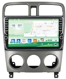 Autoradio Double DIN 9 Pouces pour Subaru Forester SG 2002-2008, Android 12, Bluetooth 5.0, Radio FM/AM, RDS, Dab+, caméra de recul, GPS, Commandes au Volant, DSP