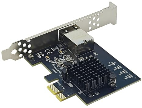 Hipzeepo Tarjeta de Red de 10Gb Adaptador de Red Ethernet de 10Gbps PCIe 4.0 X1 A RJ45 Tarjeta de Red Soporte PXE LAN por Cable