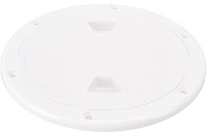 PxQuerantic Copertura per Ponte Rotondo Marino, Piastra per Ponte di Barca con Design Antiscivolo, Coperchio in ABS Resistente alla corrosione ad Alte Temperature per Yacht, e rimorchi, (6 Pollici)