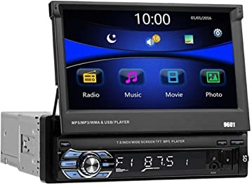 10pcs Retractable 1 Din Radio Car Stereo 7 inch MP5 MP4 Player Aux/USB/TF/FM/touch screen/bluetooth menu