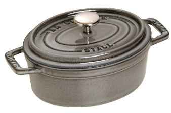 STAUB Cocotte Ovalada, Hierro Fundido, Gris Grafito, 15 cm