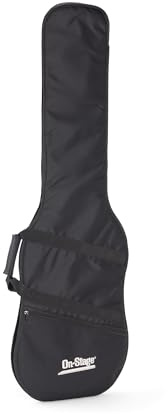 On-Stage GBB4550 Economy Bassgitarren-Gigbag (weiche Tasche, Instrumentenschutz, Aufbewahrung, Transport, Tragegriff, Tasche, verstellbare Gurte, Zwei-Zieh-Reißverschluss, 600D Nylon, Schaumstoff