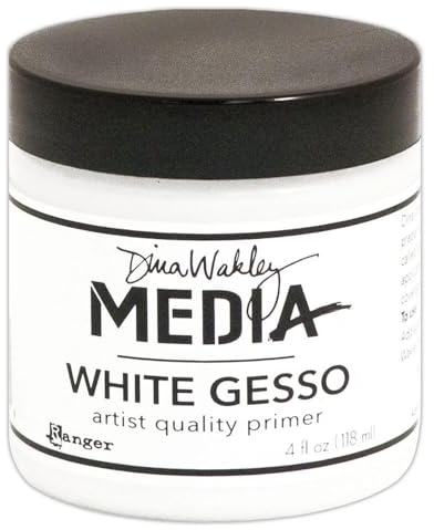 Dina Wakley Media 4 oz Tarro de Yeso, Color Blanco