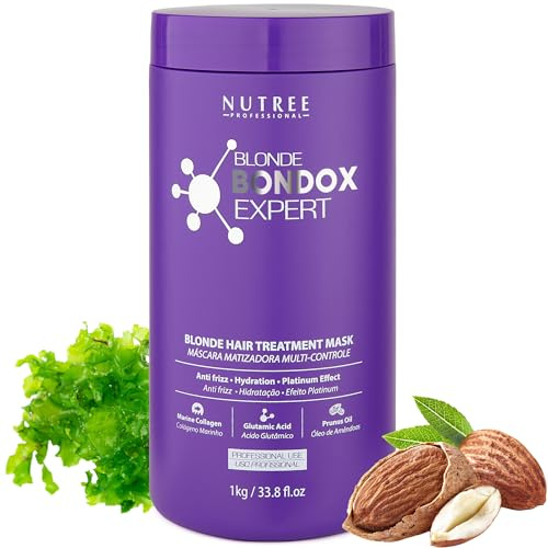 Haar-Blonde Profi Lila-Wärmemaske - Shea-, Mandel- und Olivenöl -repariert die Elastizität und Flexibilität der Haare, macht sie weich, spendet Feuchtigkeit und fügt Glanz hinzu, 1 kg