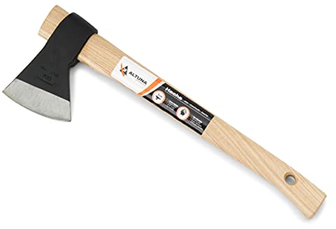 Vizcaina Axt - Modell 8280 - Aus geschmiedetem Stahl und Holzstiel - Geeignet für intensiven Gebrauch - 38 cm - Gewicht 300 g - Hohe Widerstandsfähigkeit und Langlebigkeit - Bikain