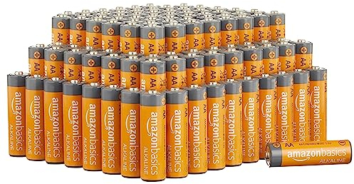 Amazon Basics 100-Pack AA Alkaline High-Performance Batteries, 1.5 Volt, 10-Year Shelf Life