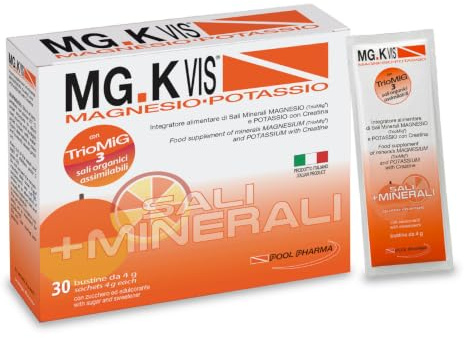 MG K Vis Magnesio e Potassio in Polvere, con Creatina, 30 Bustine