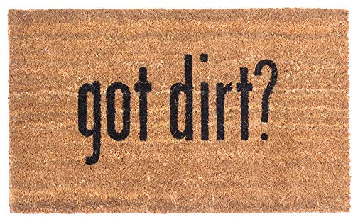 COCO MATS 'N MORE Got Dirt Design Coco Doormats 18 x 30 x 5/8 Inch Thick