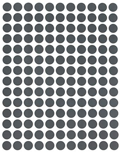 Sticker 10 mm runde Aufkleber - Größe 1 cm Klebepunkte von Royal Green (Glitzer Grau, 2100)