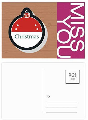 Weihnachts-Button-Set mit weihnachtlichen Cartoon-Ikone Miss Postkartenset, Danksagungskarte, Mailing-Seite, 20 Stück