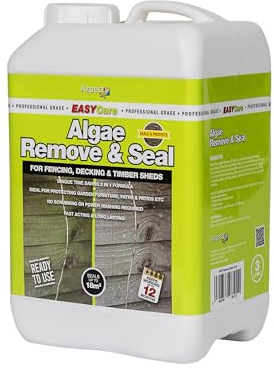 EASYCare - 3L Algae Remover + Sealer 2in1 Formula Cleaner For Algae, Mould And Lichen Prevents Further Moisture Ingress. Quick And Easy To Use Algae Cleaner For Outdoor Wood, Concrete, Stone And More