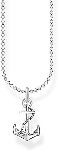 Thomas Sabo Damen Halskette Anker 925 Sterlingsilber, 38-45 cm Länge