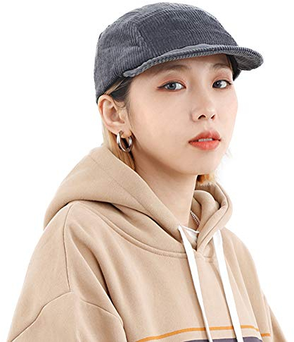 CLAPE 5 Panel Short Brim Cord Basecap Verstellbar Cotton Twill Baseball Cap Schildmütze Outdoor Sport Mütze Short Hip Hop Snapback Cap