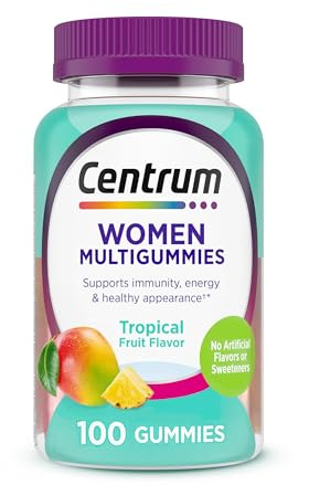 Centrum Women’s Multivitamin Gummies, Immune, Energy, Healthy Appearance Support, 100 Count, 50 Day Supply