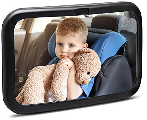 FACAIO Babyauto Spiegel für den Rücksitz, 360° Baby Autospiegel, 100% Bruchsicher & Rutschfest, Kristallklarer Sicht, Verstellbarer Rückspiegel, Rücksitzspiegel Baby für Meisten Auto