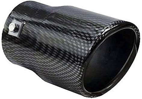Auspuffblenden 90mm Carbon Auspuff Endrohr Stück Edelstahl Runde Universal Auspuff Schalldämpfer Verkleidung Auspuffrohr