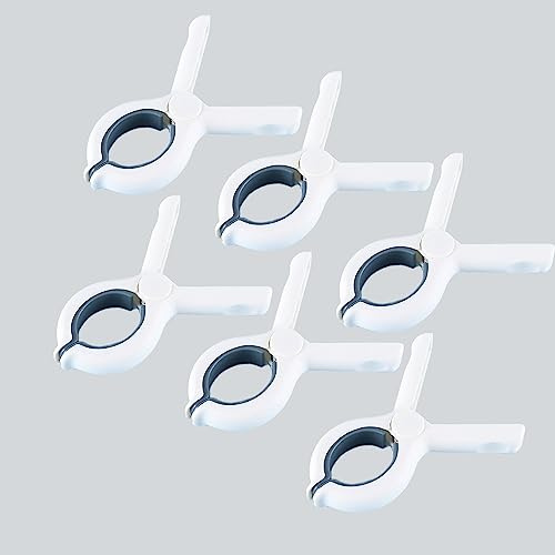 6 Packs Pinces à Linge pour Couvertures, Vêtements, Serviette de Plage pour Poussette, Clip Universel pour Jouets pour Landau et Siège de Voiture, Camping, Piscine, Fauteuil Roulant