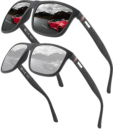 Perfectmiaoxuan Polarisierte Sonnenbrille Herren/Damen ; Vintage/Klassisch/Elegant Brillengestell; HD-Pilotobjektive; Golf/Fahren/Angeln/Reisebrille/Outdoor-Sportarten Mode Sonnenbrille