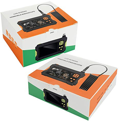GuliTech Handheld Endoskop 1080P HD 8mm 5,5mm Objektiv 4,3 Zoll Bildschirm Industrie Tragbares Endoskop 2.0MP Inspektionskamera Schlangenkamerasystem Unterstützung Android und IOS (Ø5,5mm 5m