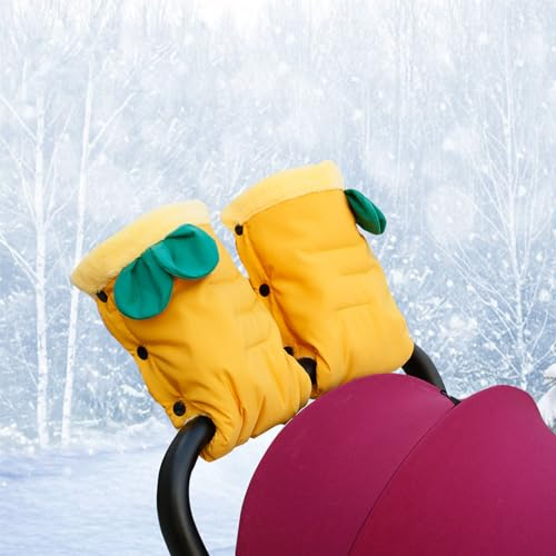 Handwärmer Kinderwagen，Kinderwagen Handschuhe，Warmer Winddicht Handmuff ， Wärmer Wasserdicht Kinderwagenmuff，Fleecefutter, atmungsaktiv, wasserdicht für Universalgröße Baby Stroller