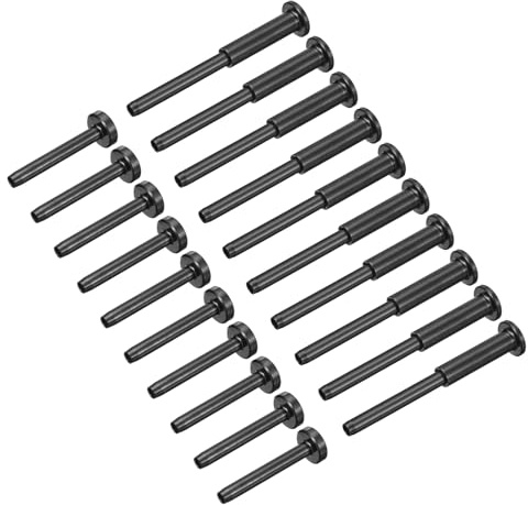 sourcing map 10 Pack Black Invisible Cable Railing Kit, T316 Stainless Steel 1/8 Swage Tensioner, Terminal Hidden for 2x2, 4 x4 Wood/Metal Deck Post, Cable Railing