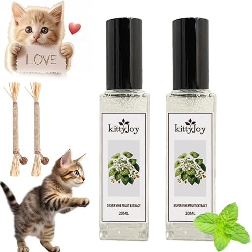 NNBWLMAEE Herbal Cat Joy, Kitty Joy Herbal Cat Joy, Celeri Pets Herbal Cat Joy, Spray à base de plantes, soulagement du stress et de l'anxiété, espace de vie heureux pour votre chat (2 pièces)