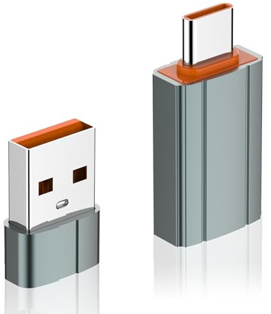 HATMINI Adaptador USB a USB C, adaptador USB C hembra a USB macho, convertidor OTG para MacBook, iPad, escritorio, portátiles, proyectores, cargadores, 2 unidades