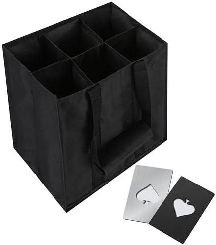 FZSECRIU flaschenträger,flaschenträger 6 flaschen，männerhandtasche bier，Zwei kostenlose bieröffner，vatertagsgeschenk für papa,weintasche mit zapfhahn,getränketräger 6 flaschen