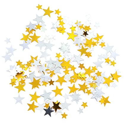 10 Confeti de Mesa de 6 Mm Y 10 Mm con Purpurina Variada Pentagrama Decoración para Bodas Suministros para Fiestas Decoraciones Pequeñas para Fiestas