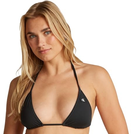 Calvin Klein Donna Top Bikini a Triangolo Imbottitura Estraibile, Nero (Pvh Black), 2XL