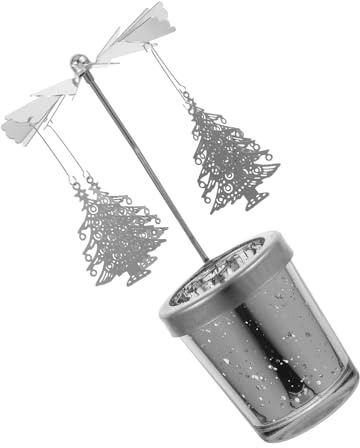 Garneck Rotating Windmill Candle Holder Cup Christmas Candle Decorations for Living Windmill Ornament