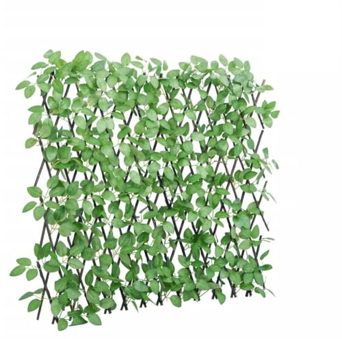 Xichuzi Rankgitter mit Künstlichem Efeu 5 STK. Erweiterbar 180x65 cm, Rankhilfe, Spaliere Und Rankhilfen, Kletterhilfe Für Pflanzen, Rosenstütze, Tomatenturm, Kletterrosen, Rosenrankgitter - 366587