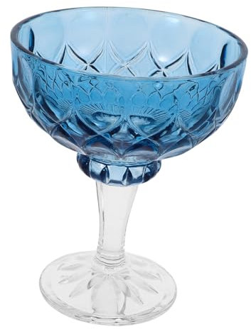 SHOWERORO Vintage Eiscreme Fußschale Mit Elegantem Design Für Desserts Und Snacks Hochwertige Klare Schüssel Für Partys Und Besondere Anlässe