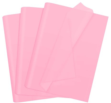 100 Blatt rosa Seidenpapier, 35 x 50 cm, Geschenkpapier zum Verpacken von Geschenken, für Weihnachtsdekoration, Blumen, Kunsthandwerk, DIY, Geburtstag, Hochzeitsgeschenk, Dekoration