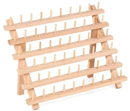 LIZHAYG NäHgarn Aufbewahrung Aufbewahrungsbox for Nähgarn aus Holz, Spulengarnhalter, Heimstickerei, Klapprahmen, Nähständer, Organizer in Mehreren Größen(60 Column)