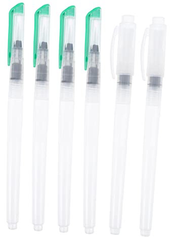 Tofficu Aquarell-pinselstift-set 6-teilige Stifte Mit Löslicher Tinte Kein Wasser Enthalten Zum Selbstbefüllen Erstellen Sie Ihre Eigenen Aquarellfarben Ideal Für Künstler Und Reisende