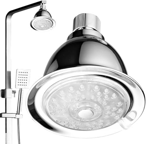 Lighted Shower Head - LED Shower Head, Color Changing High Pressure Showerhead, Creative Bathroom | Temperature Controlled LED for Relaxing Showers, Modern Shower Experience