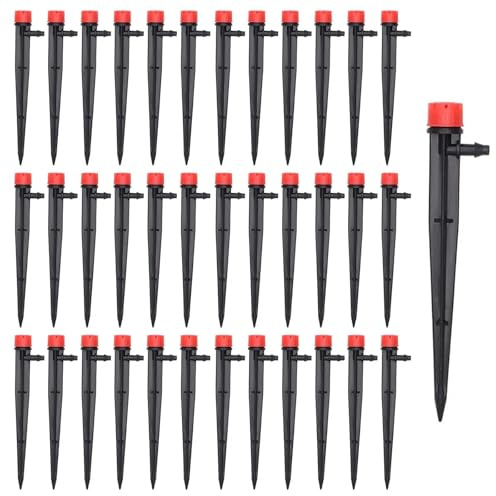 Adjustable Irrigation Drip Drippers - ShiningUU 40PCS 360° 8 Holes Watering System Garden Irrigation Dripper | Watering System for 1/4 (4-7 mm) Drip Irrigation Tube