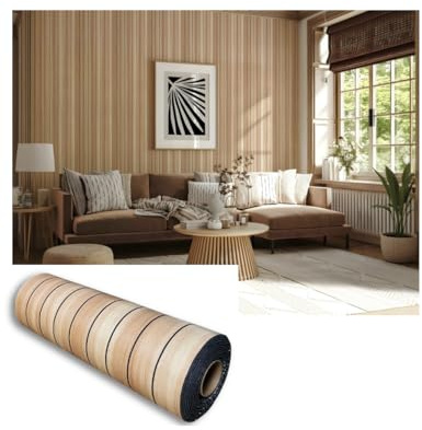 Rollo de láminas decorativas autoadhesivas [aspecto de madera] – 40 x 300 cm – Revestimiento de pared de espuma de polietileno + PVC, impermeable y resistente a los golpes, paneles de pared 3D, grosor